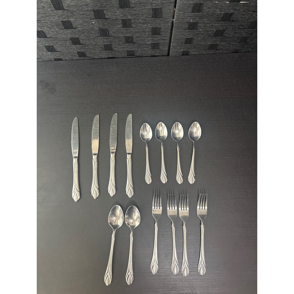 Vintage Hampton silversmith 14 piece flat waste set see pics